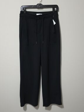Maison d'Amelie Airflow Wide Leg Pull On Pants Small Black